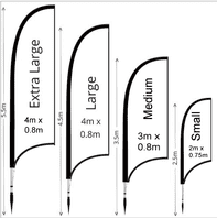 Sail Feather Flags with Double Sided Option